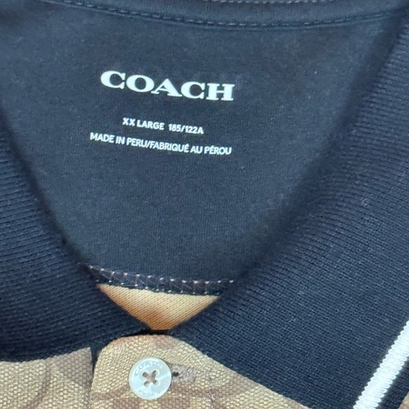 Coach Signature Khaki Black Short Sleeve Tee Shirt Size XLL Limited Edition. - Picture 10 of 15